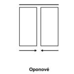 LABE T3 TRENTO B Dvoukolejnice rovná s pro záclony a závěsy